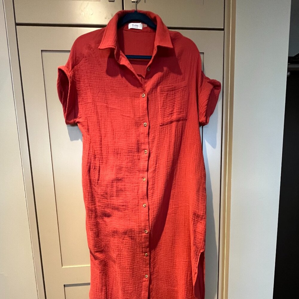 Long Casual Lounge Shirt or Beach Cover-Up